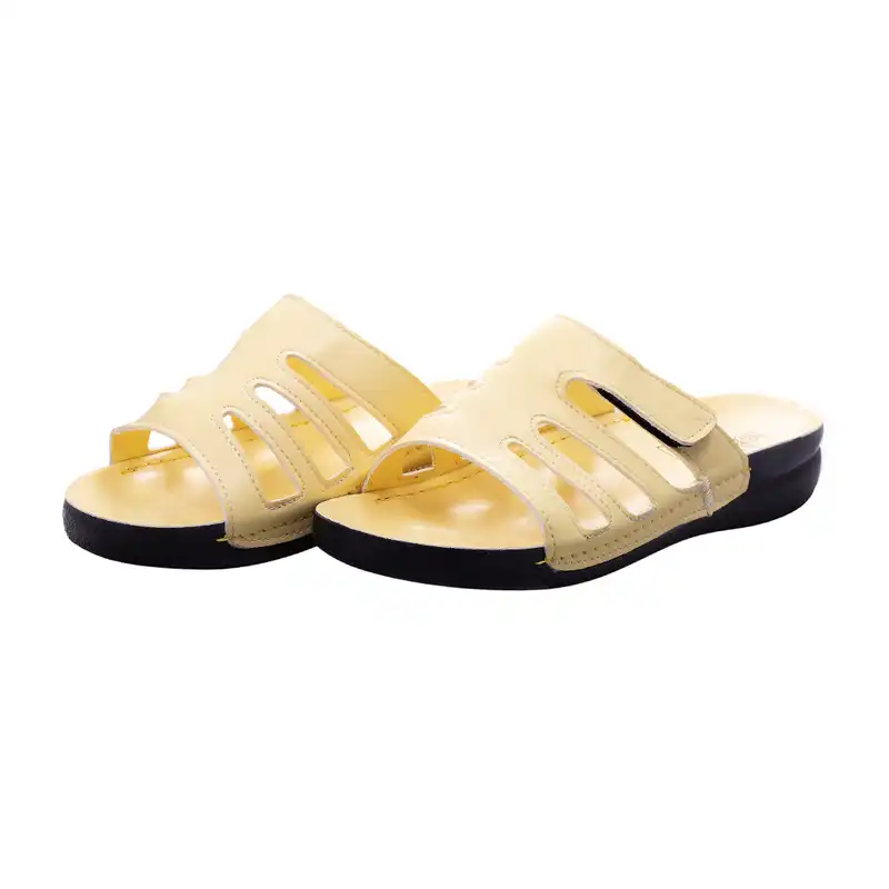 دمپایی زنانه آویده کد 222 چسبی رنگ زرد