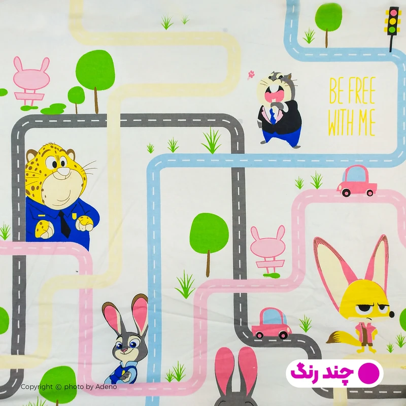 ملحفه آدنو مدل Zootopia کد IR82 یک نفره سایز 100x150 سانتی متر عکس شماره 4