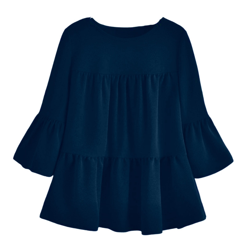 بلوز زنانه مدل پاچیندار رنگ سرمه‌ای