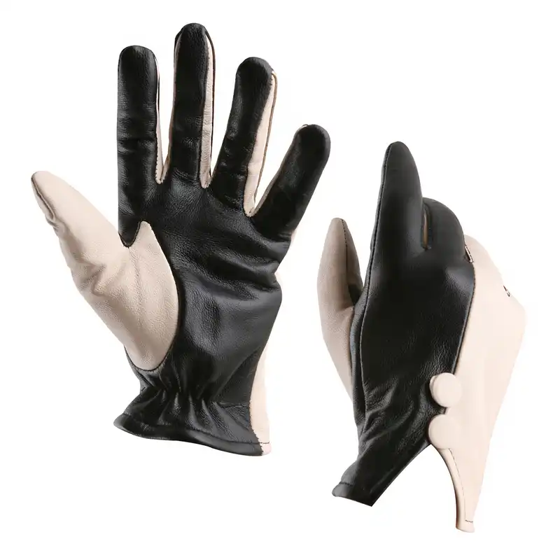 دستکش زنانه چرم یلسان مدل دلوين کدkrm-DLVN-124-GSS