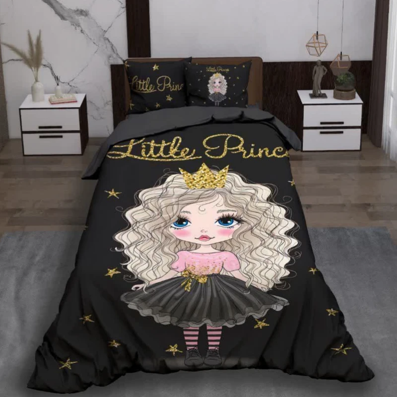 سرویس خواب یک نفره 5 تکه مدل دختر مو فرفری 