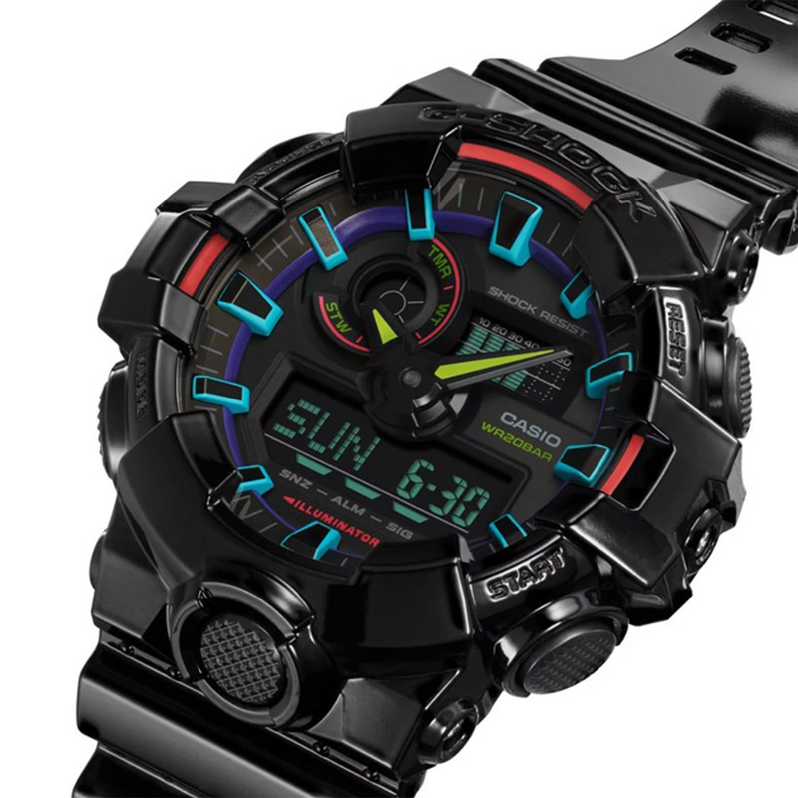 ساعت مچی عقربه‌ای مردانه کاسیو مدل GA-700RGB-1ADR -  - 7