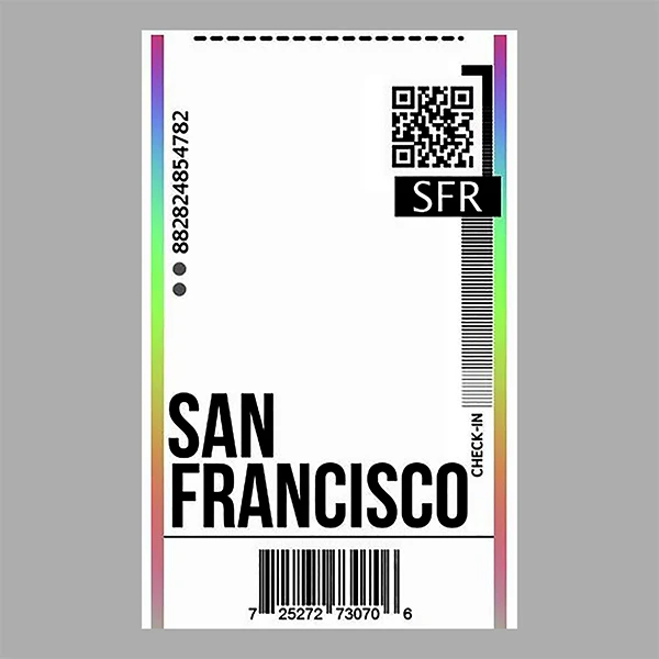 استیکر لپ تاپ مارکت میکس طرح تیکت سان فرانسیسکو San Francisco ticket کد 1121MMIX