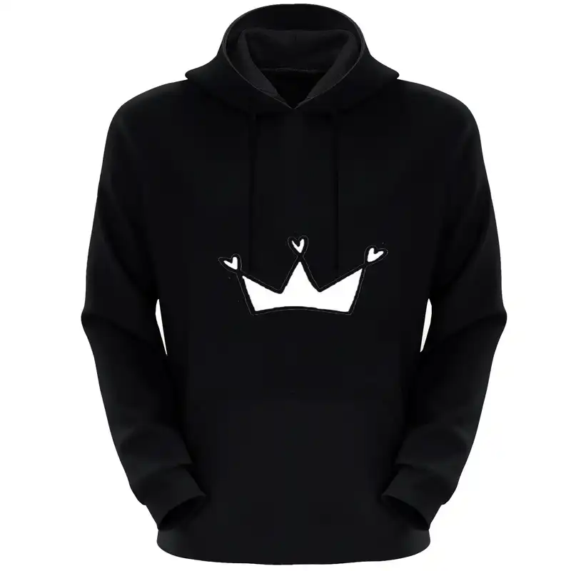 هودی زنانه مدل تاج X109 رنگ مشکی