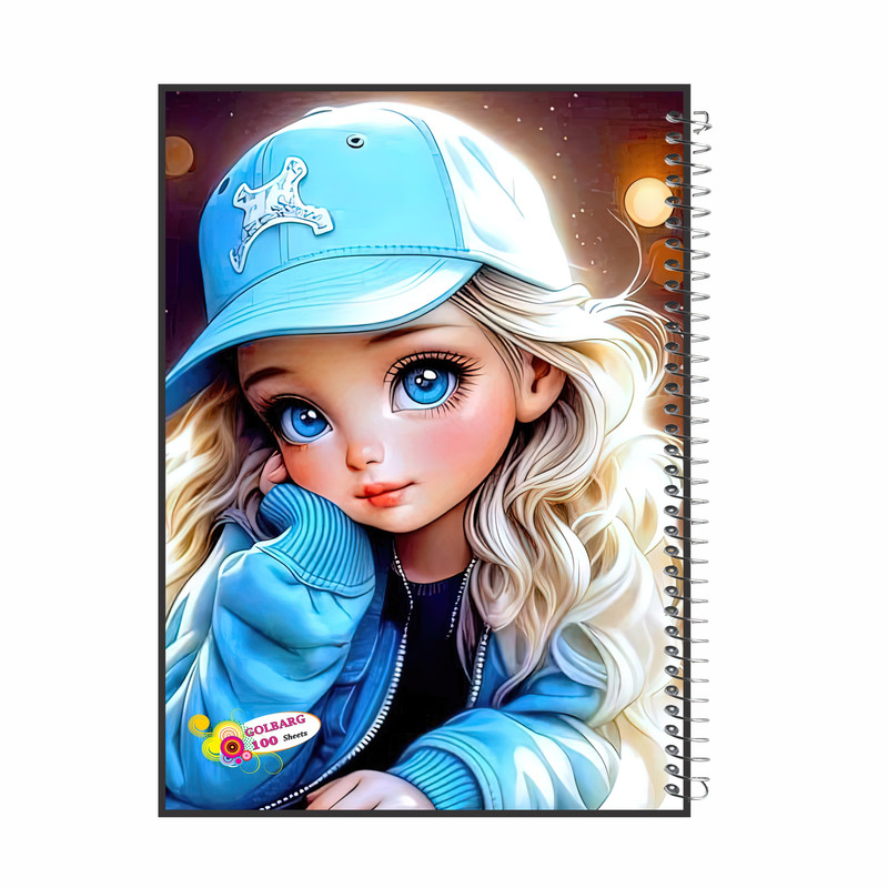 دفتر مشق 100 برگ گلبرگ مدل دخترانه کد 9099