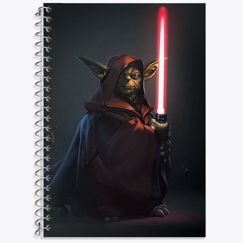 دفتر زبان 50 برگ خندالو مدل دو خط طرح جنگ ستارگان (Star Wars) کد F1788