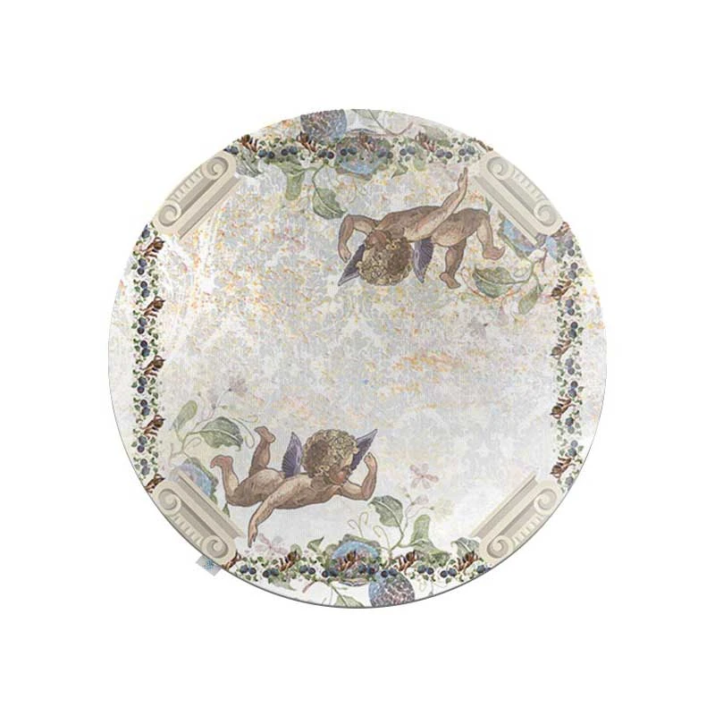 رومیزی شمسه نگار مدل گرد بچه های آسمانی کد RDB149