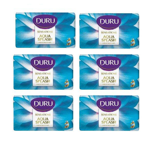 صابون شستشو دورو مدل Aqua Splash وزن 125 گرم مجموعه 6 عددی