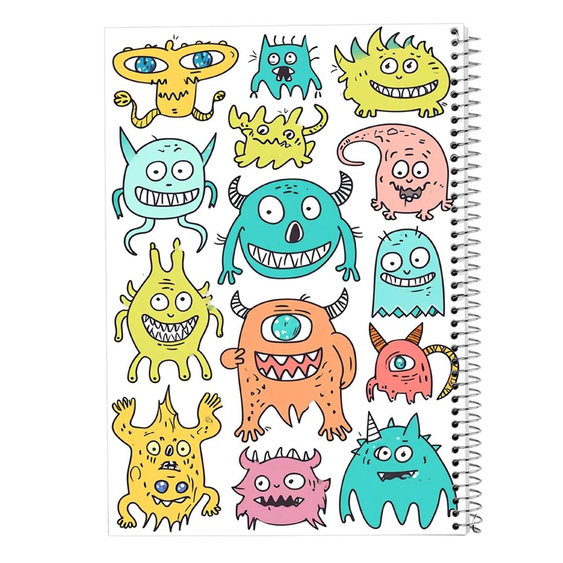 دفتر نقاشی 50 برگ مدوپد مدل هیولای فانتزی کد DF16762