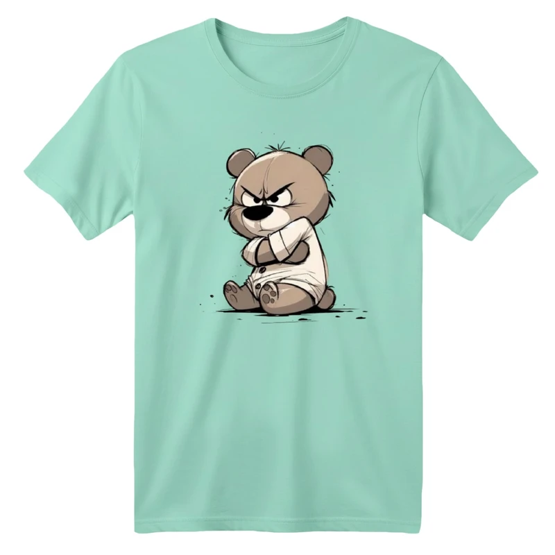تی شرت آستین کوتاه بچگانه مدل خرس عصبانی