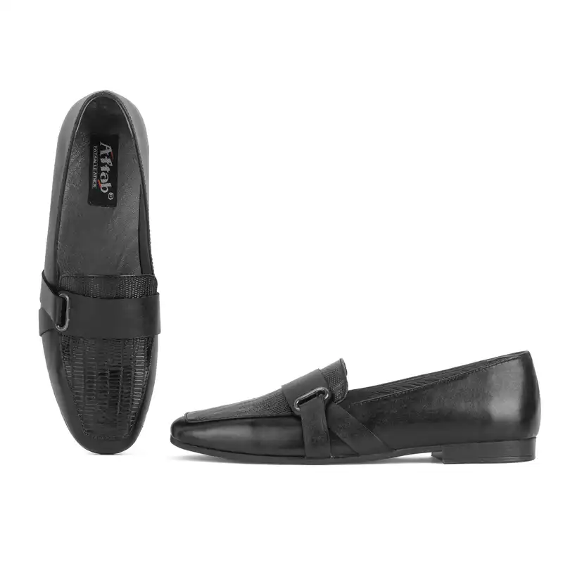 کفش زنانه پاتن چرم آفتاب مدل Br02