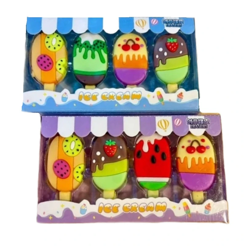 پاک کن مدل بستنی میوه ای تابستانه مجموعه 8 عددی