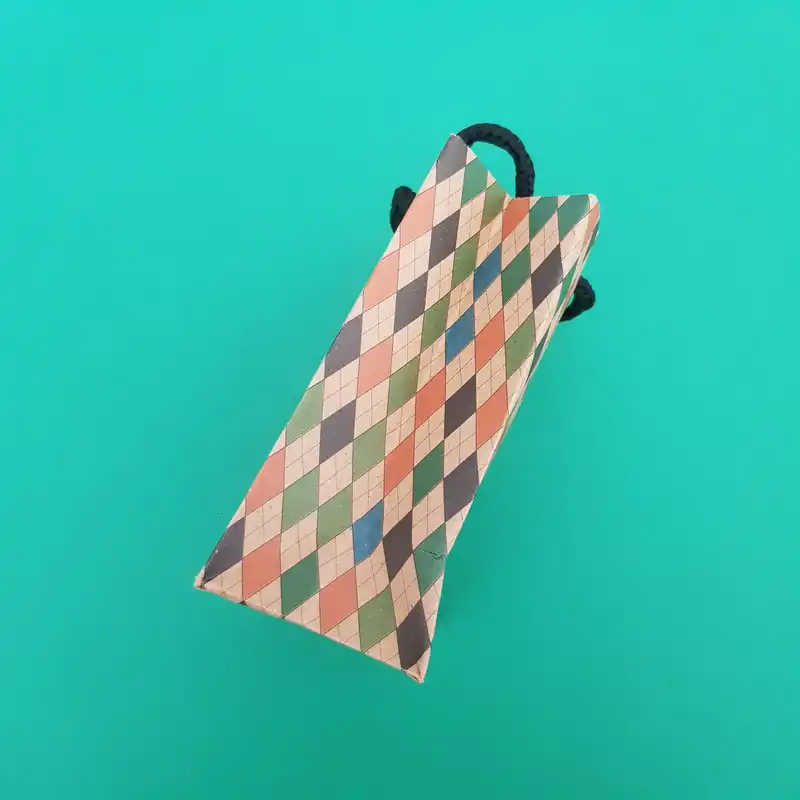 ساک هدیه مدل چهار خونه و لوزی  مجموعه 2 عددی