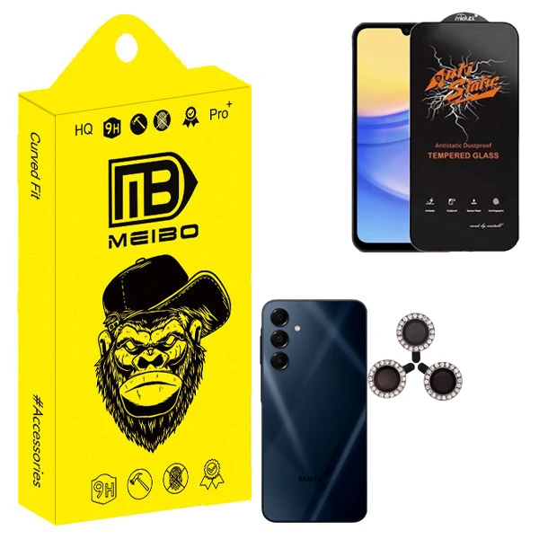 محافظ صفحه نمایش میبو مدل Antistatic Touch مناسب برای گوشی موبایل سامسونگ galaxy a16 به همراه محافظ لنز