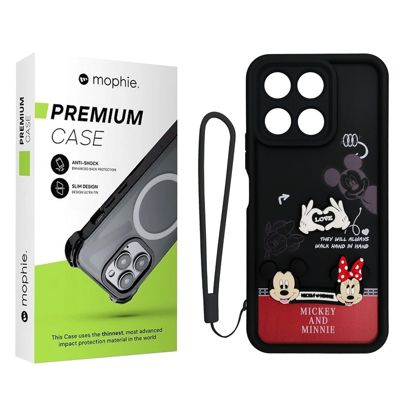کاور موفی مدل Silicone Puffer Minni Mouse Strap مناسب برای گوشی موبایل شیائومی Poco X6 Pro به همراه بند