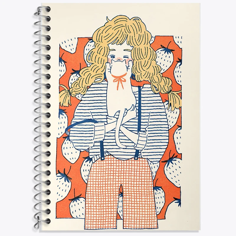 دفتر لغت 50 برگ خندالو طرح دختر و گربه بازیگوش کد F7376