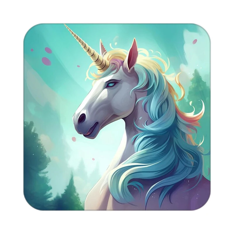 زیر لیوانی کاکتی طرح اسب تک شاخ و یونیکورن مدل mp32312