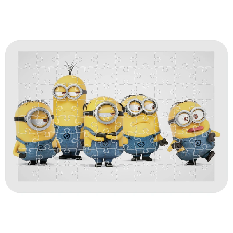 پازل 54 تکه اطلس آبی طرح کارتون مینیون ها مدل P1495