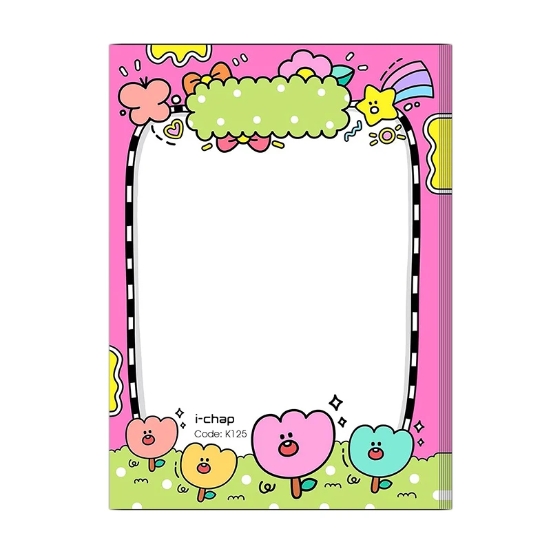 کاغذ یادداشت آی چاپ طرح کیوت کد K125 سایز 10*14 سانتی متر بسته 50 عددی