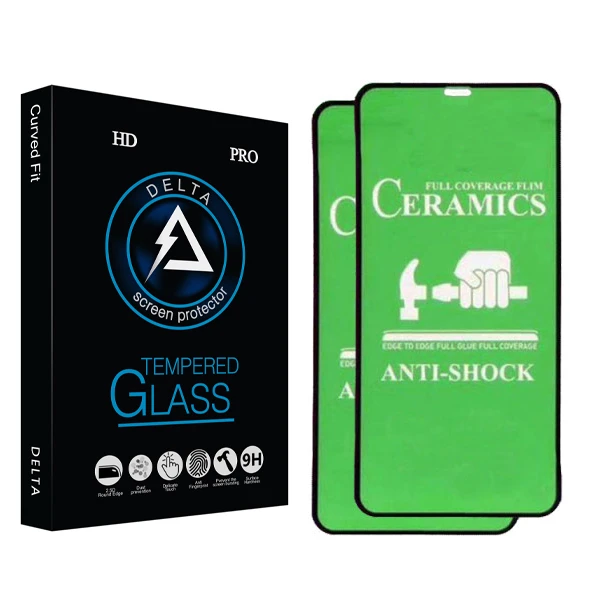 محافظ صفحه نمایش سرامیکی دلتا  مدل PRO مناسب برای گوشی موبایل  اپل Iphone 11pro بسته دو عددی
