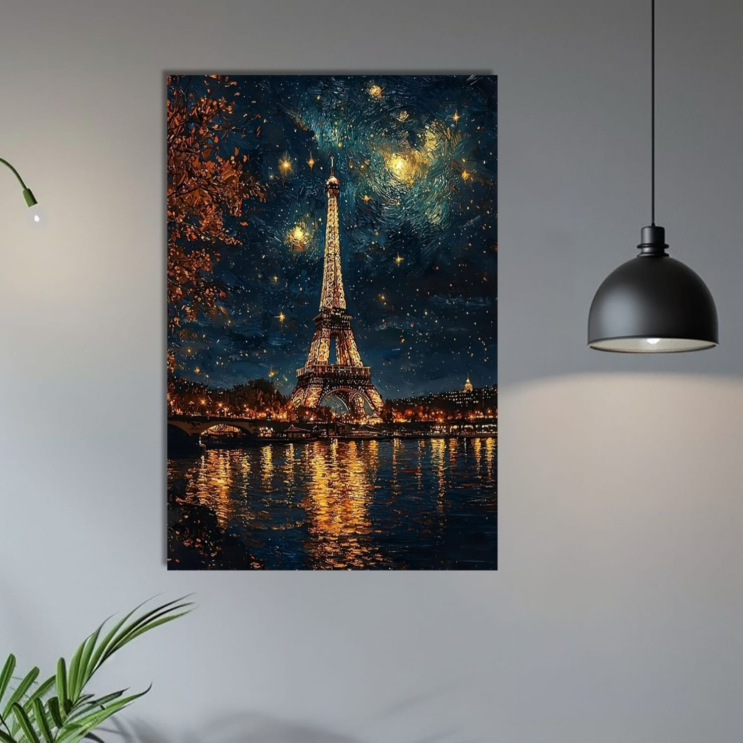 تابلو شاسی مدل برج ایفل و شب