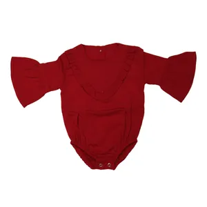 بادی آستین بلند نوزادی دخترانه مدل 20336