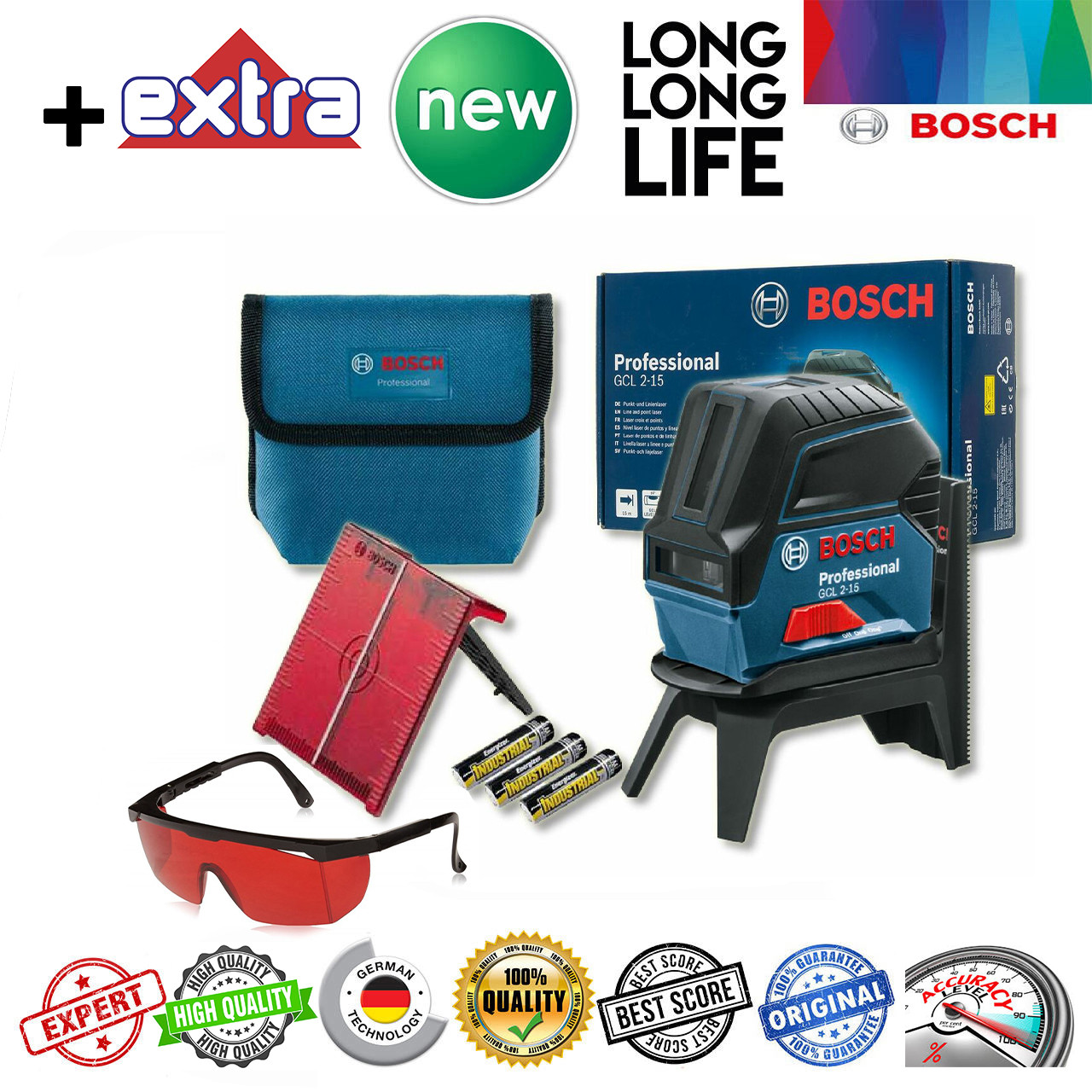 تراز لیزری خط و نقطه بوش مدل GCL 2-15 Extra