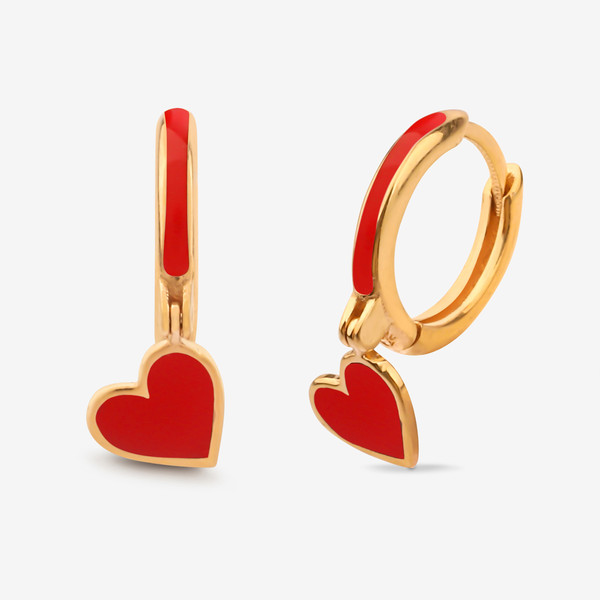 گوشواره حلقه‌ای طلا کم اجرت  18 عیار زنانه گلدم مدل E244028