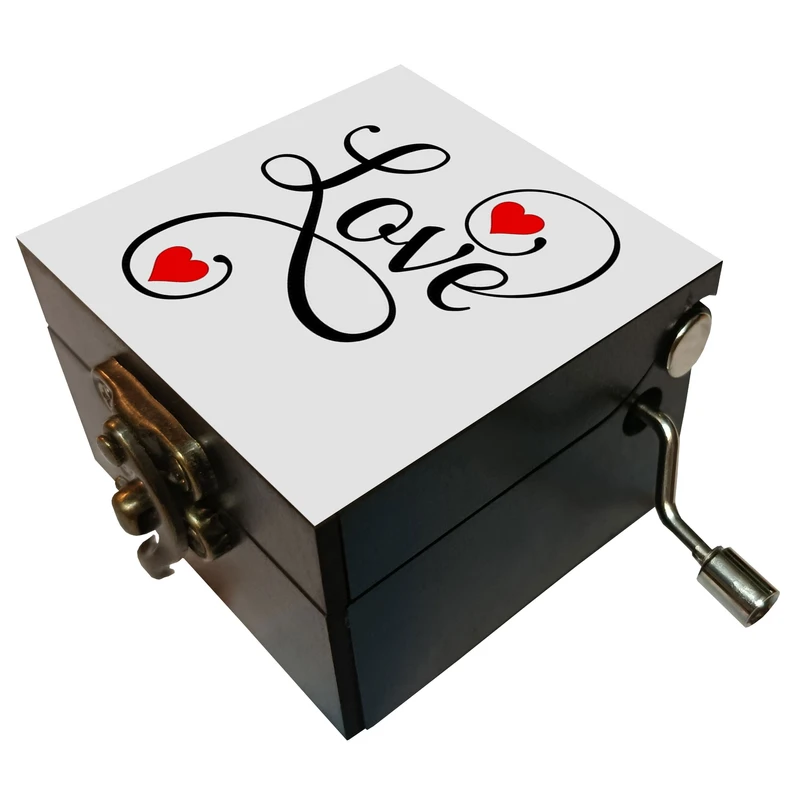 جعبه موزیکال مدل هندلی طرح عشق love قلب کد 3042