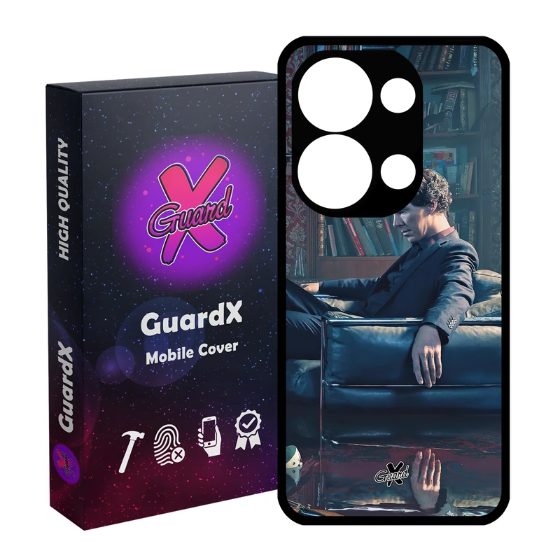 کاور گارد ایکس طرح شرلوک مدل Glass10519 مناسب برای گوشی موبایل شیائومی Redmi Note 13 Pro 4G / Poco M6 Pro 4G