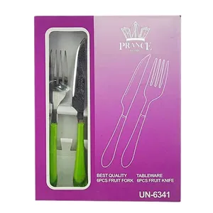 کارد و چنگال میوه خوری 12 پارچه پرنس هوم مدل قلبی کد 6341