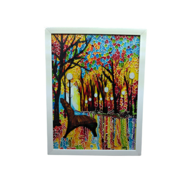 تابلو ویترای طرح نقاشی پارک