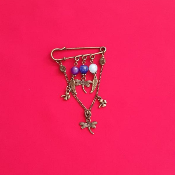 سنجاق سینه زنانه مدل سنجاقک کد 1066