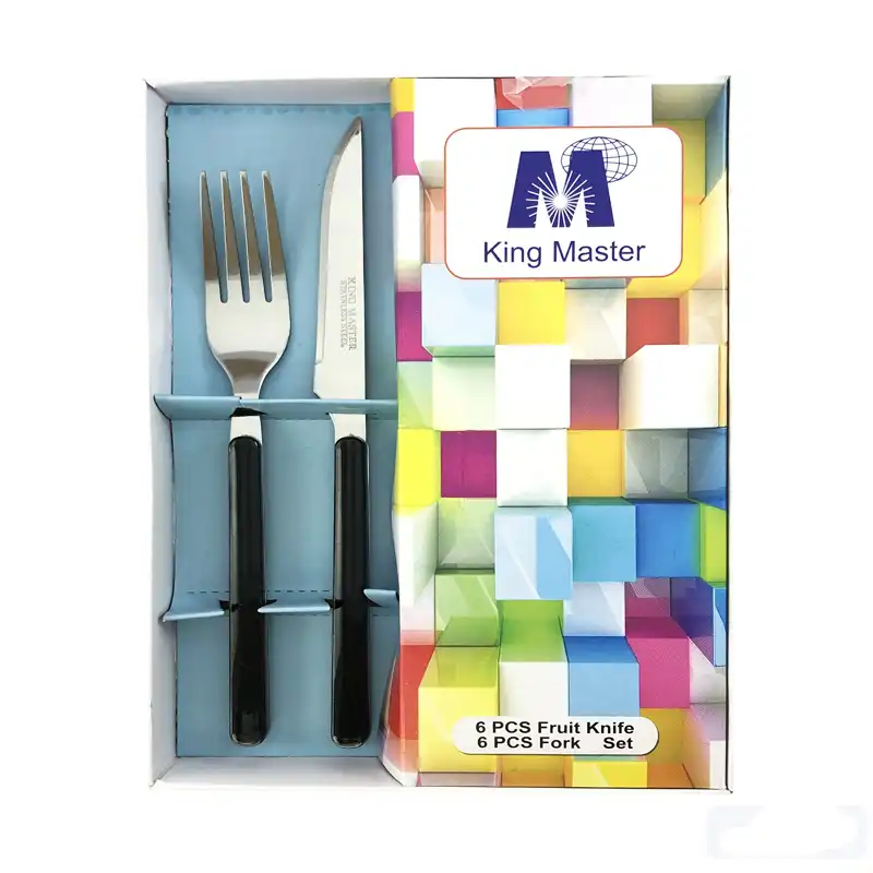 سرویس کارد و چنگال 12 پارچه کینگ مستر مدل آرکا طرح کلاسیک