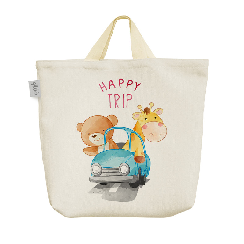 ساک خرید خندالو مدل زرافه و خرس کد H251