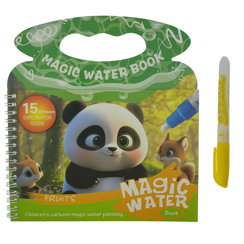 دفتر رنگ آمیزی 5 برگ مدل پاندا طرح Magic Water کد BH2-15
