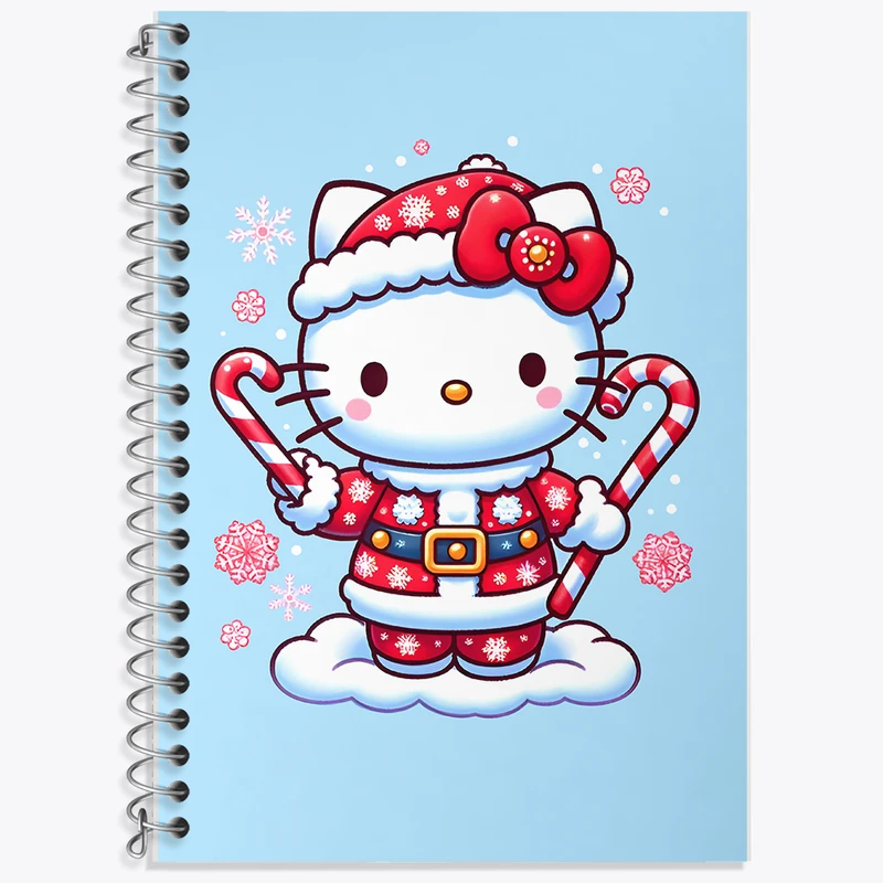 دفتر زبان 50 برگ خندالو مدل دو خط طرح هلو کیتی (Hello Kitty) کد F8100