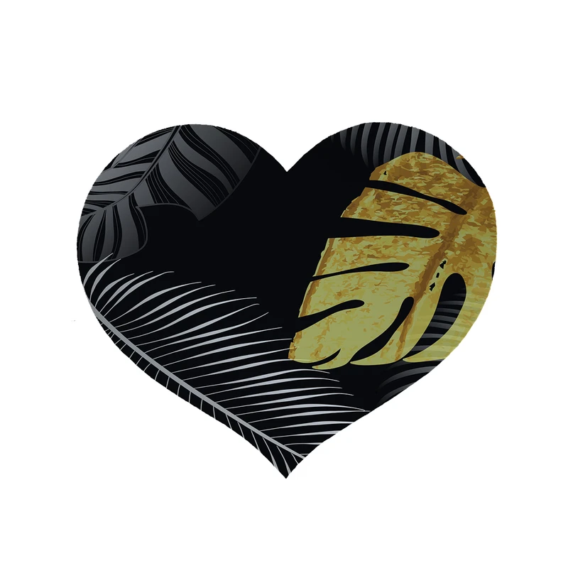 پادری مدل قلب طرح برگ کد 8988 سایز 90x90 سانتی متر 