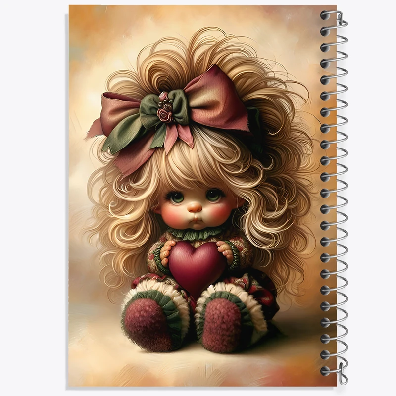 دفتر مشق 50 برگ خندالو طرح دخترانه کیوت کد F7508