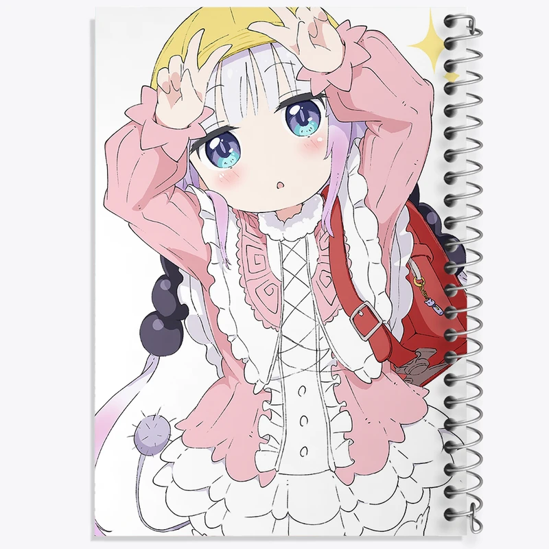 دفتر شطرنجی 50 برگ خندالو مدل کانا انیمه اژدهای خدمتکار کوبایاشی کد 36325