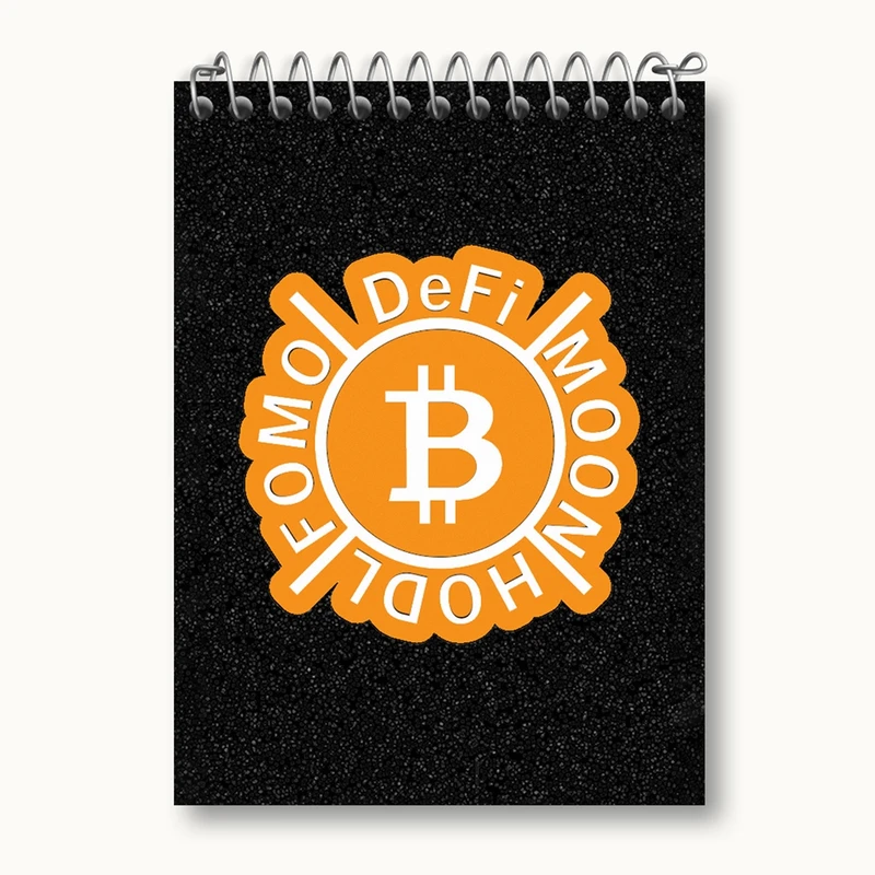دفتر یادداشت 50 برگ خندالو مدل ارز دیجیتال بیت کوین کد 10871
