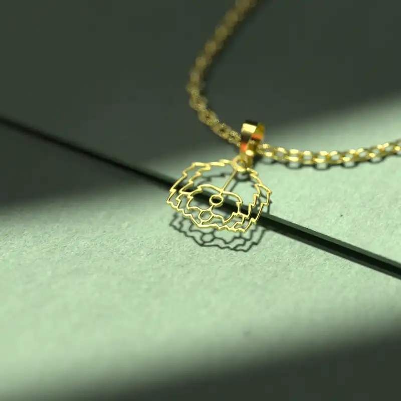 گردنبند طلا 18 عیار زنانه مدوپد مدل سگ کد B3-1-1078