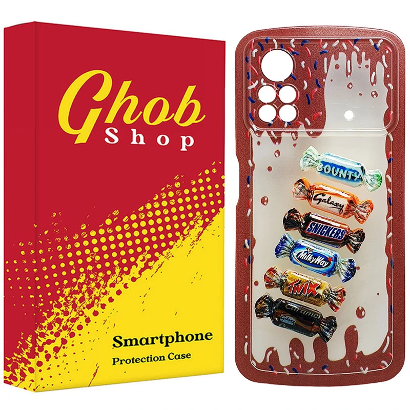 کاور قاب شاپ مدل ژله ای طرح شکلات مناسب برای گوشی موبایل شیائومی Poco X4 Pro 5G 