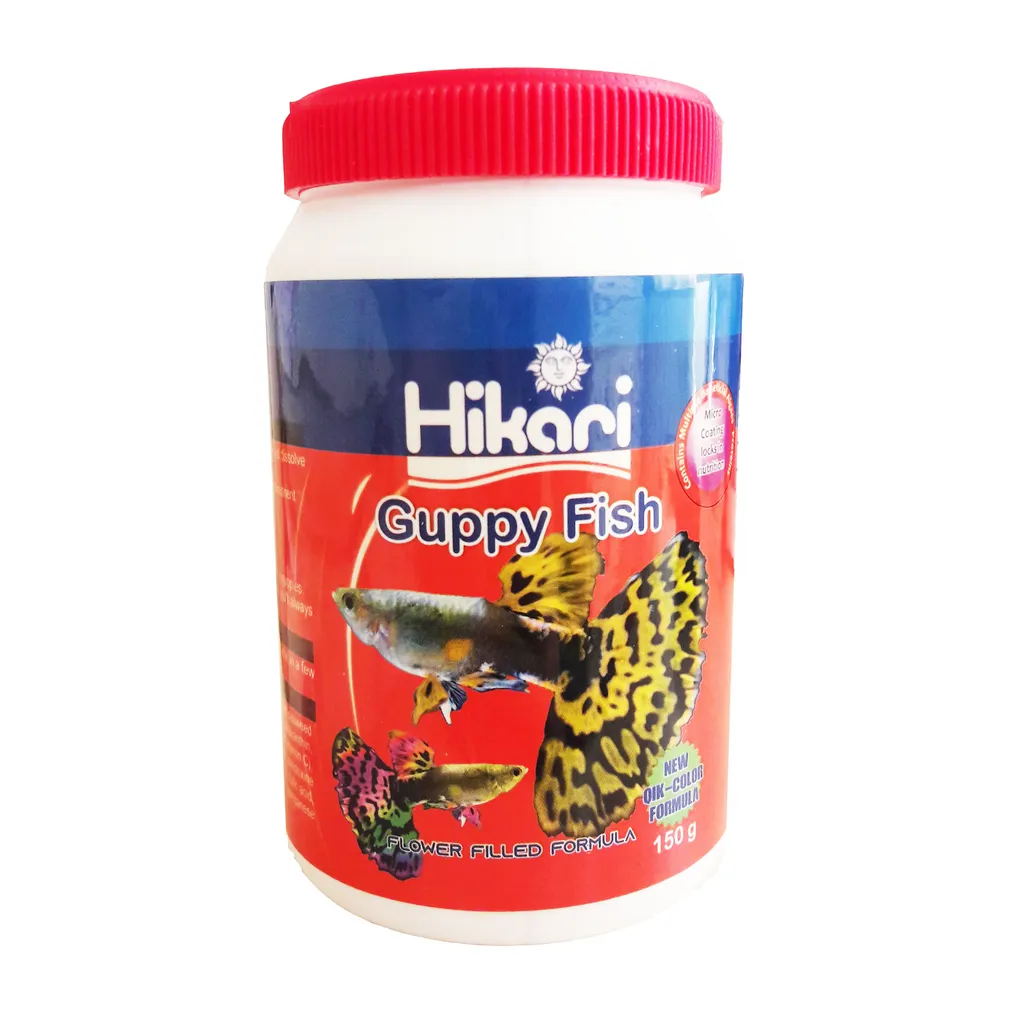 غذا ماهی هیکاری مدل Guppy fish وزن 150 گرم