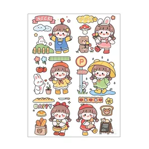 برچسب سهیلا جایروندی مدل برش نخورده طرح اسکرپ بوک دخترانه گردش