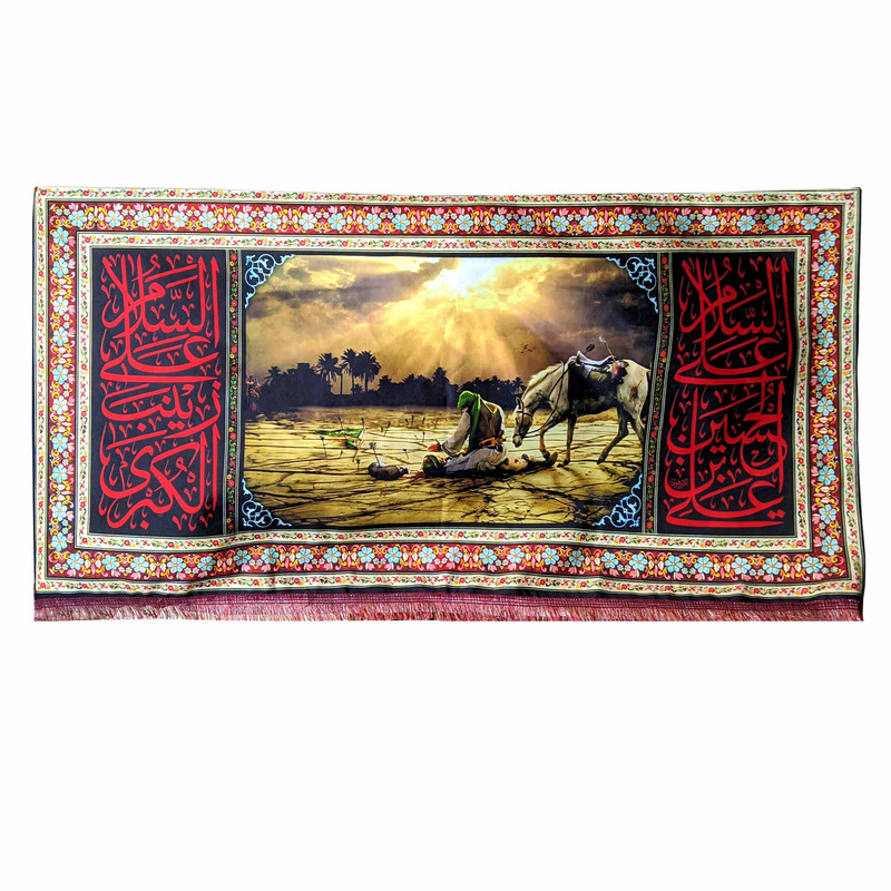 پرچم مدل محرم امام حسین تصویر امام حسین و اباالفضل العباس 013