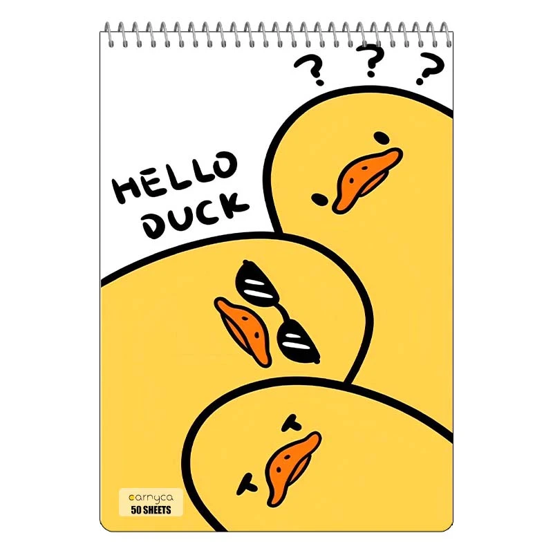 دفتر نقاشی 50 برگ سیمی کارنیکا طرح اردک کیوت Cute Duck کد 54506