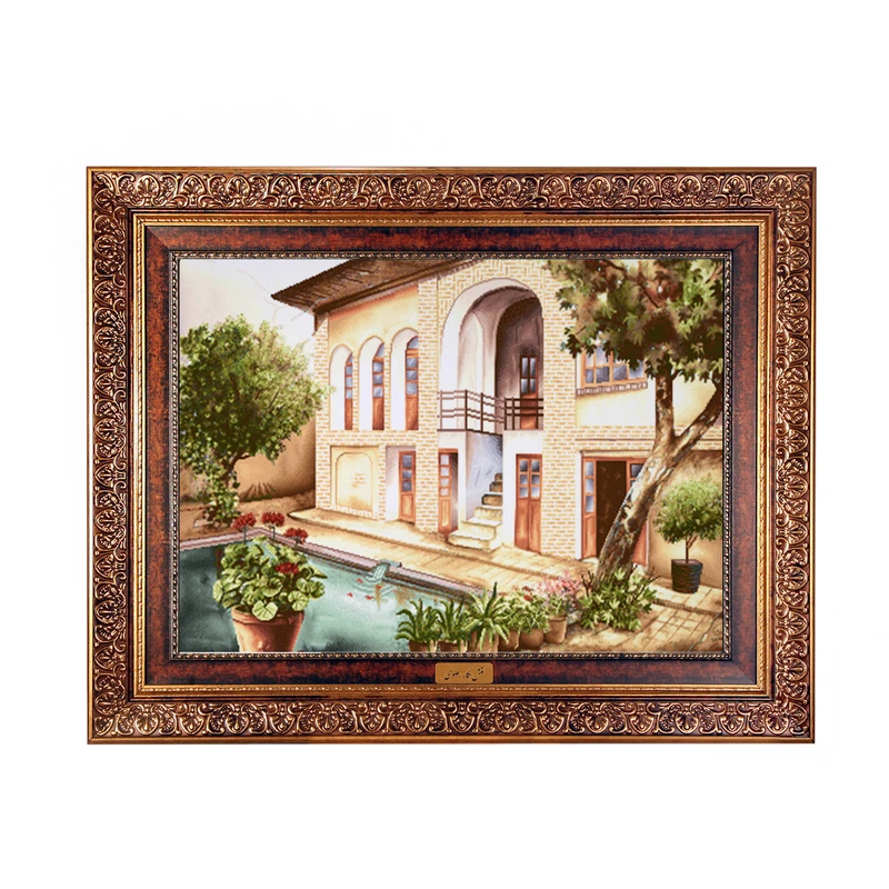 تابلو فرش ماشینی نقش نگار رضوی طرح منظره کد 560C