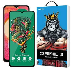 Epicoy Green Dragon ExplosionProof Glass Screen Protector For Samsung Galaxy M04 4G/ M02 4G/ M12  4G India/ F12 4G/ F02s 4G
