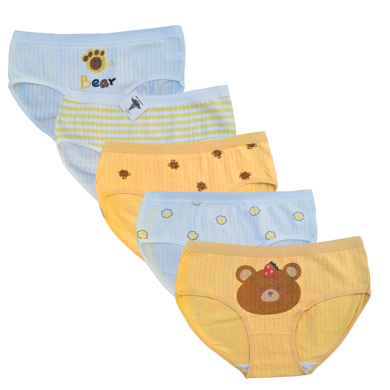 شورت زنانه مدل نخی ضد حساسیت طرح تدی مجموعه 5 عددی